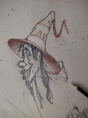 Lit baldaquin  Dessin originaux de Rincevent d'après le personnage de Terry Pratchett