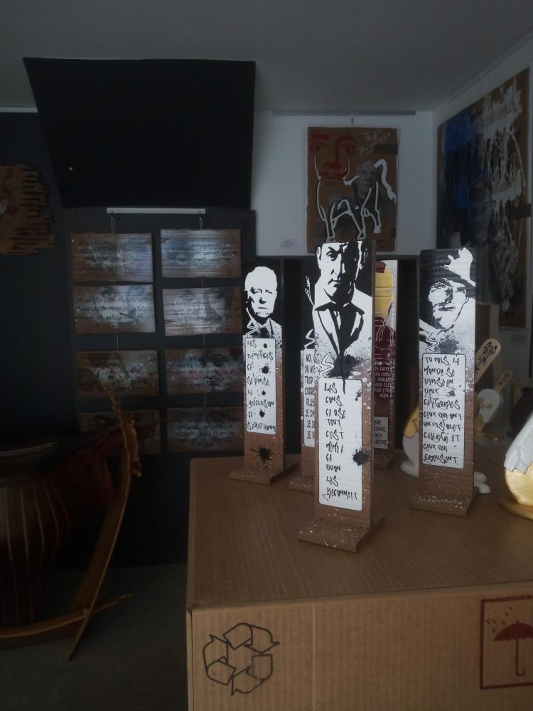 Sculpture pop art/ les tontons flingueurs 